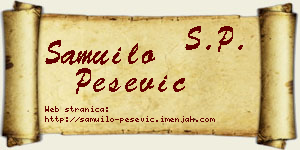 Samuilo Pešević vizit kartica